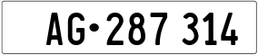 Trailer License Plate